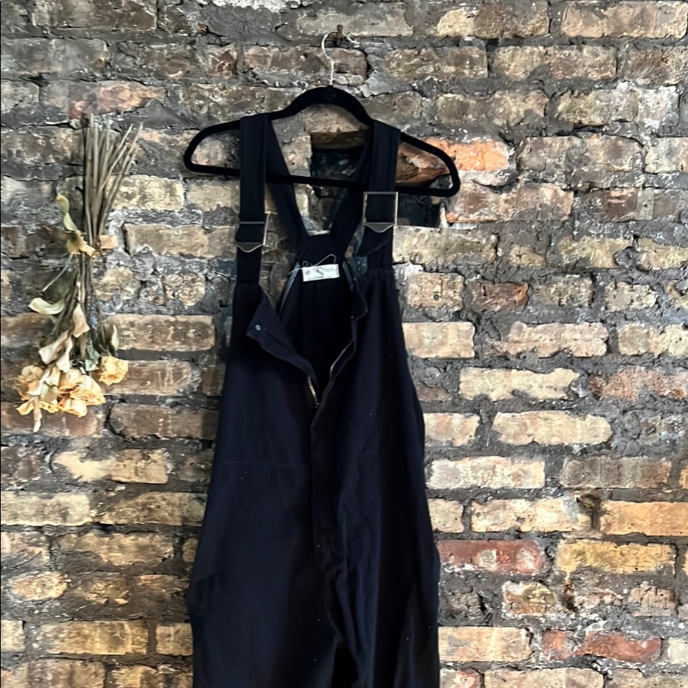 Free People black Overalls with zipper